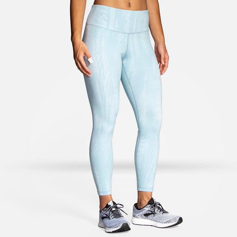 Brooks FORMATION Running Leggings Womens Sale - Blue (JBD840523)